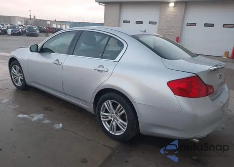2010 Infiniti G37X z USA, uszkodzony, nr VIN JN1CV6AR0AM250043